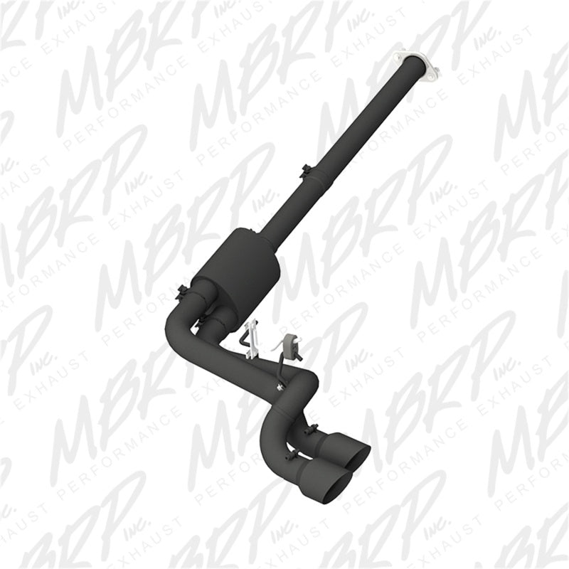 MBRP 09-14 Ford F150 Pre-Axle 4.5in OD Tips Dual Outlet 3in Black Coated Cat Back Exhaust - Black Ops Auto Works