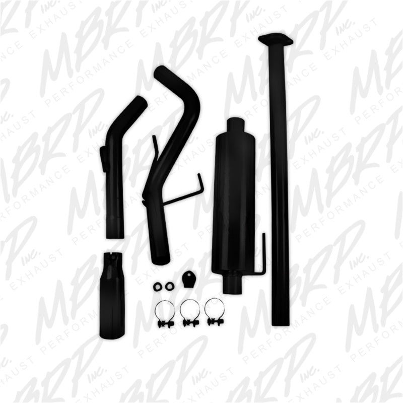 MBRP 09-14 Toyota Tacoma 4.0L EC/CC Cat-Back Single Exit AL - Black - Black Ops Auto Works