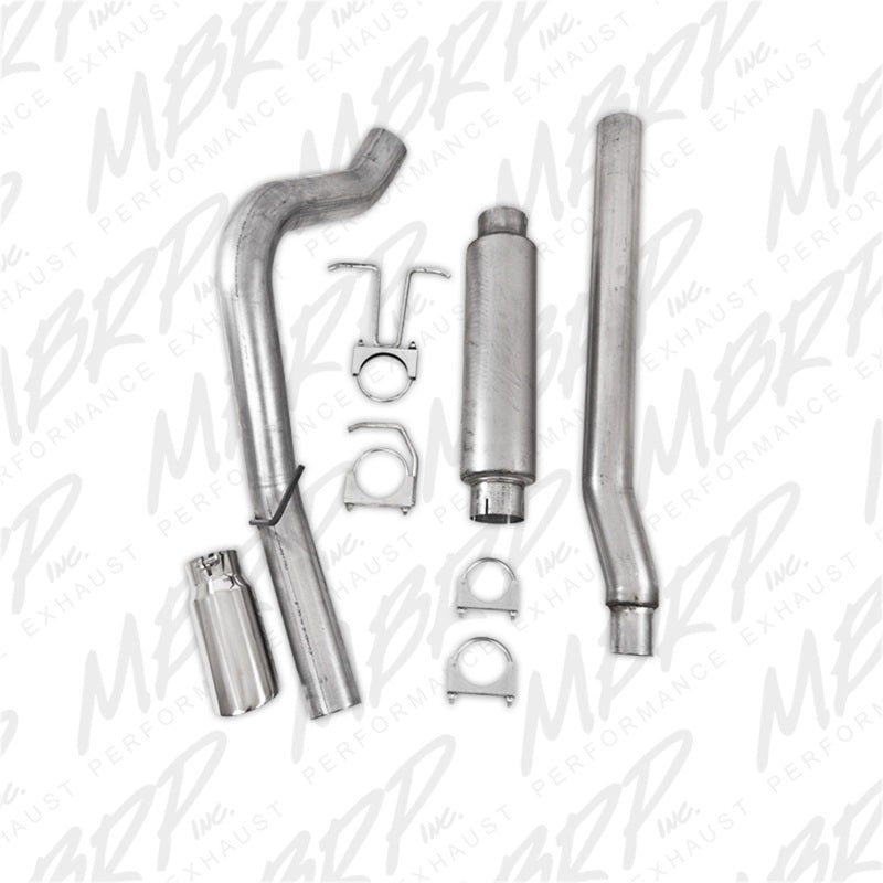 MBRP 11-13 Ford F-250/350/450 6.2L V8 Gas 4in Cat Back Single Side Alum Exhaust System - Black Ops Auto Works