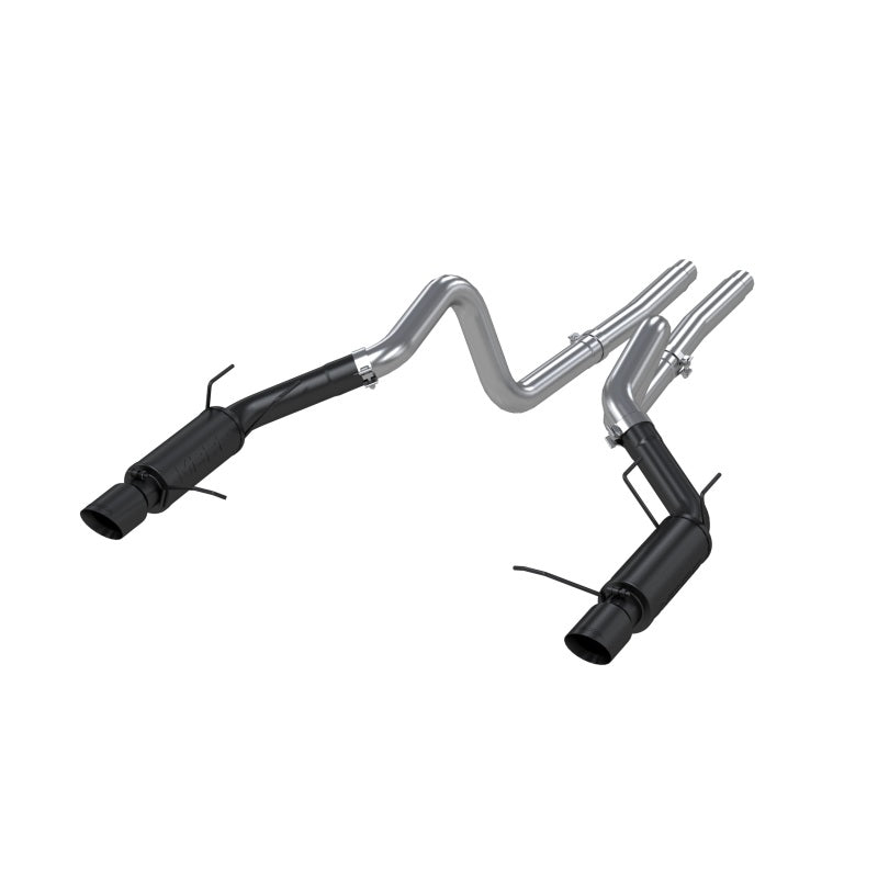 MBRP 11-14 Ford Mustang GT 5.0L 3in Cat Back Dual Split Rear Race Version 4in Tips - Black - Black Ops Auto Works
