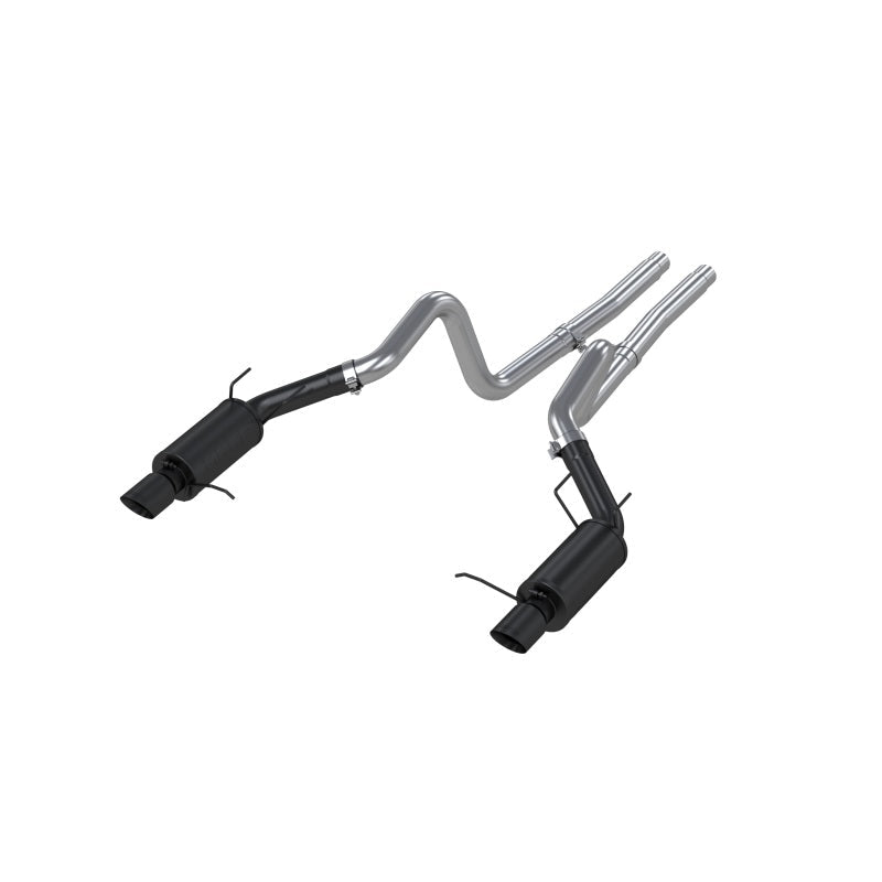 MBRP 11-14 Ford Mustang GT 5.0L 3in Cat Back Dual Split Rear Street Version 4in Tips - Black - Black Ops Auto Works