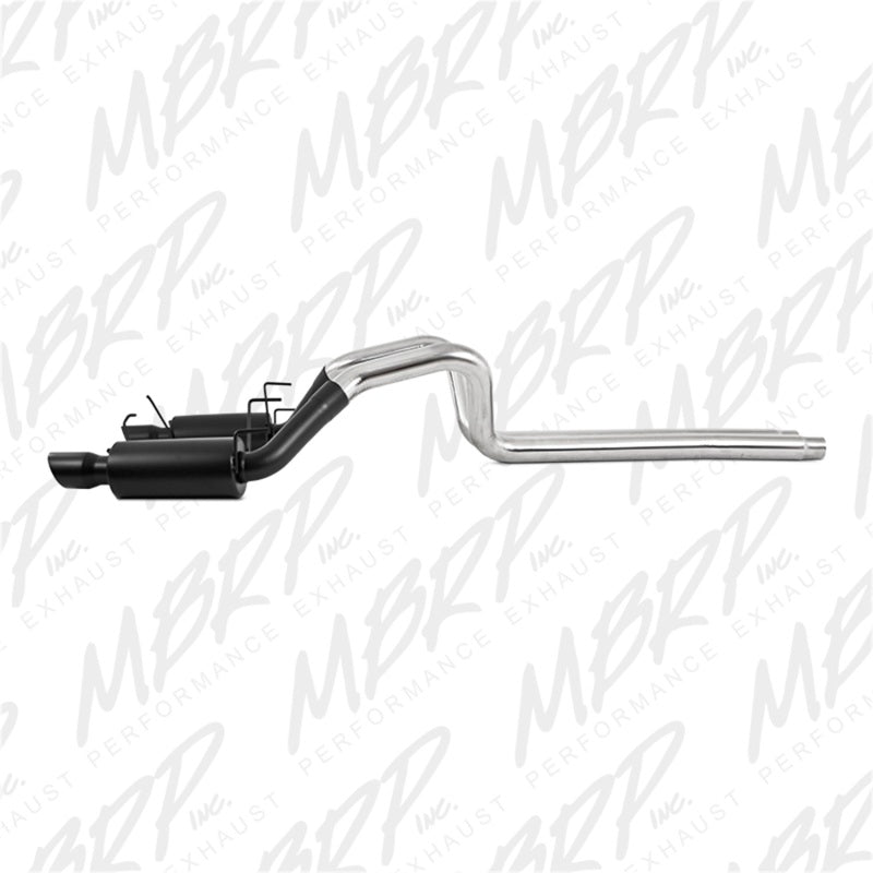 MBRP 11-14 Ford Mustang GT 5.0L 3in Cat Back Dual Split Rear Street Version 4in Tips - Black - Black Ops Auto Works