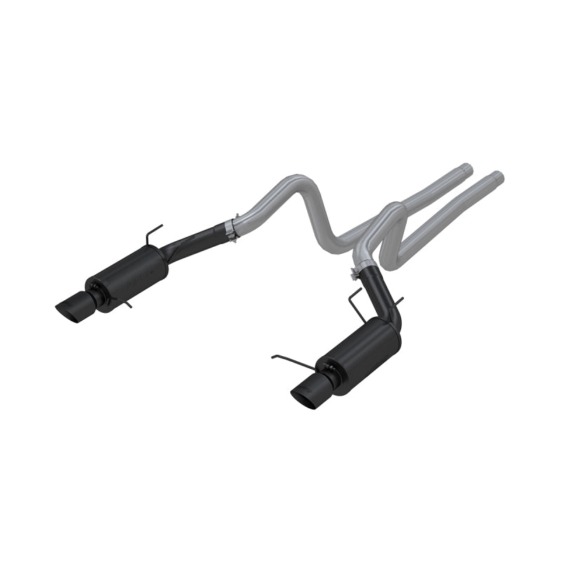 MBRP 11-14 Ford Mustang GT 5.0L 3in Cat Back Dual Split Rear Street Version 4in Tips - Black - Black Ops Auto Works