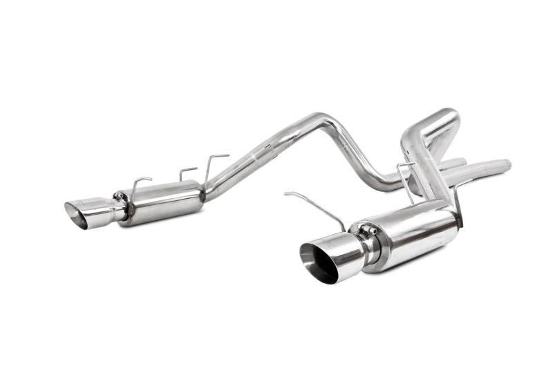 MBRP 11-14 Ford Mustang GT 5.0L Dual Split Rear Race Version T409 3in Cat Back Exhaust System - Black Ops Auto Works