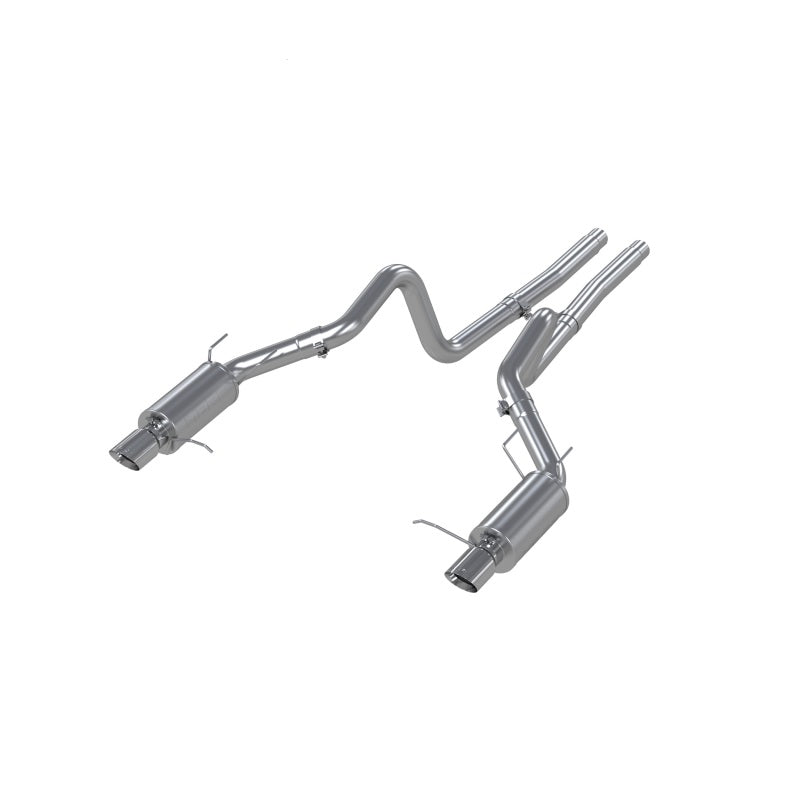 MBRP 11-14 Ford Mustang GT 5.0L Dual Split Rear Street Version T409 3in Cat Back Exhaust System - Black Ops Auto Works