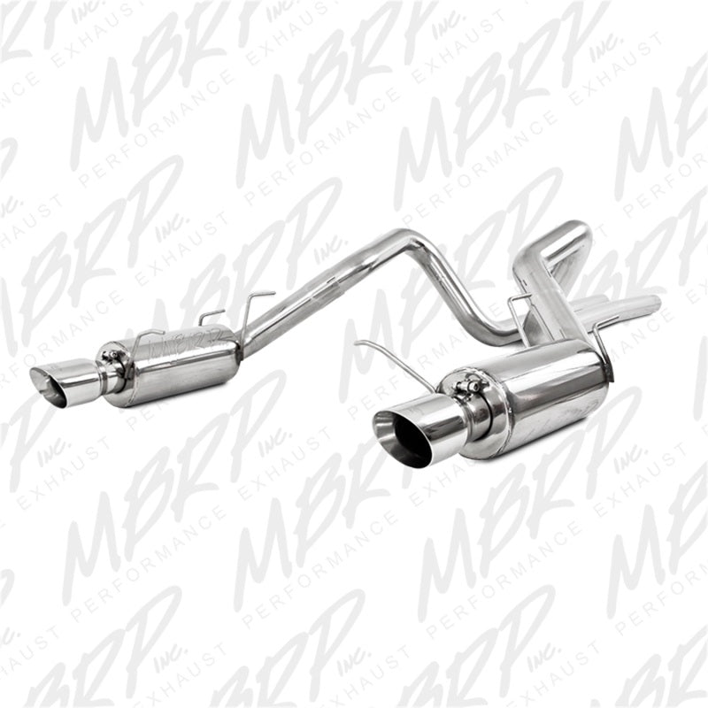 MBRP 11-14 Ford Mustang GT 5.0L Dual Split Rear Street Version T409 3in Cat Back Exhaust System - Black Ops Auto Works