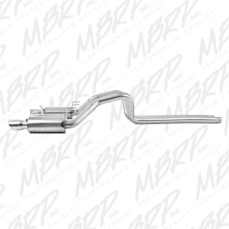 MBRP 11-14 Ford Mustang GT 5.0L Dual Split Rear Street Version T409 3in Cat Back Exhaust System - Black Ops Auto Works