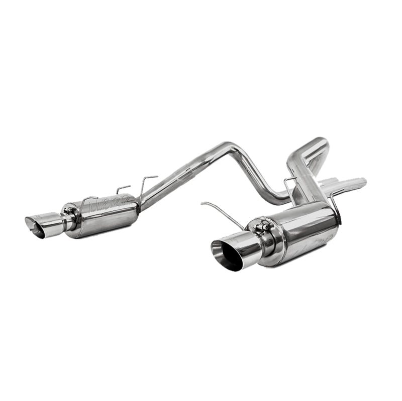 MBRP 11-14 Ford Mustang GT 5.0L Dual Split Rear Street Version T409 3in Cat Back Exhaust System - Black Ops Auto Works