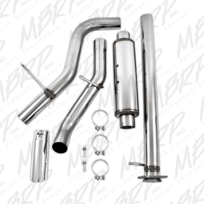 MBRP 11-19 Chevy/GMC 2500HD PU 6.0L V8 Single Side Exit T409 Cat Back Perf Exhaust - Black Ops Auto Works