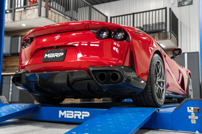 MBRP 12-21 Ferrari 812SF/812GTS/F12 6.3L/ 6.5L 3in Resonator Delete X-Pipe - T304 - Black Ops Auto Works