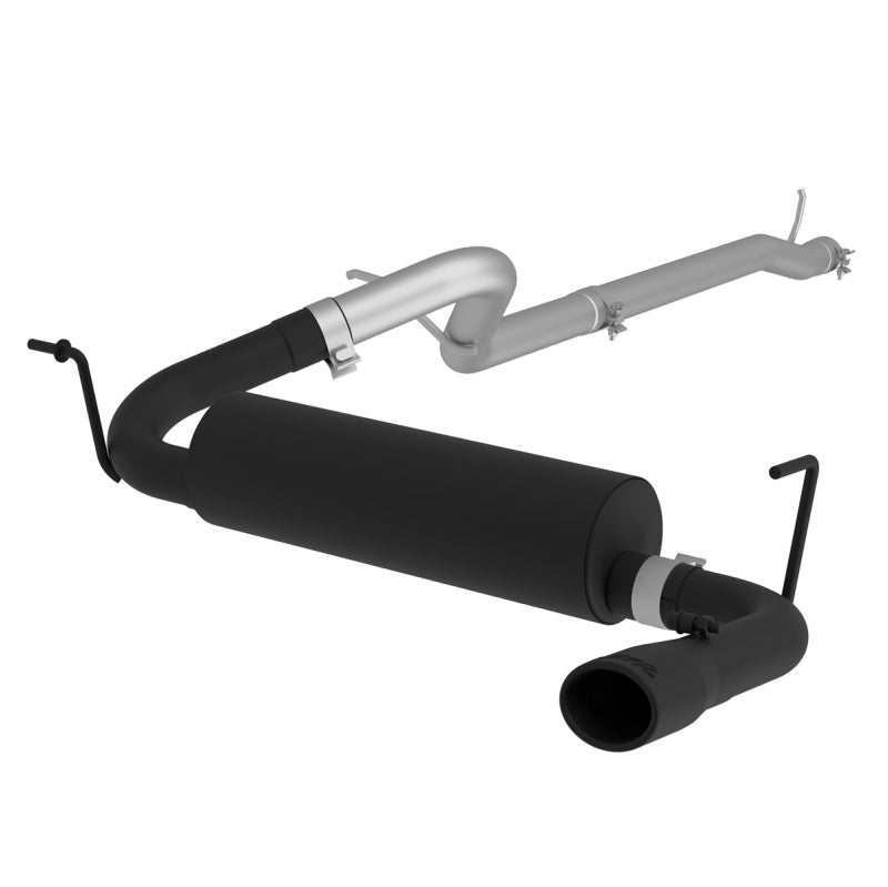 MBRP 12 Jeep Wrangler/ Rubicon 3.6L Cat Back Single Rear Exit Black Exhaust - Black Ops Auto Works