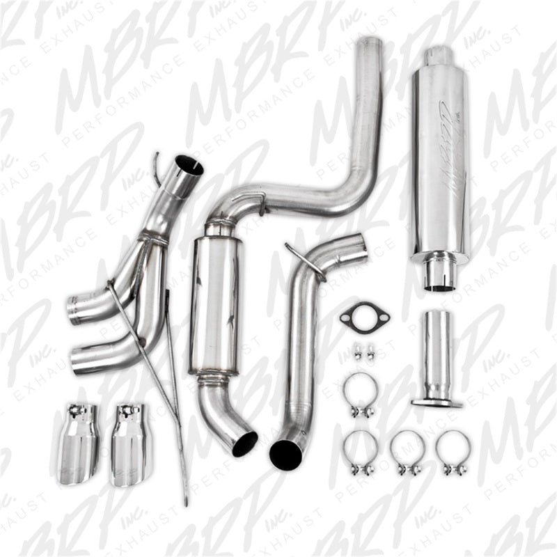 MBRP 13-14 Ford Focus ST 2.0L EcoBoost Dual Center Outlet T409 3in Cat Back - Black Ops Auto Works