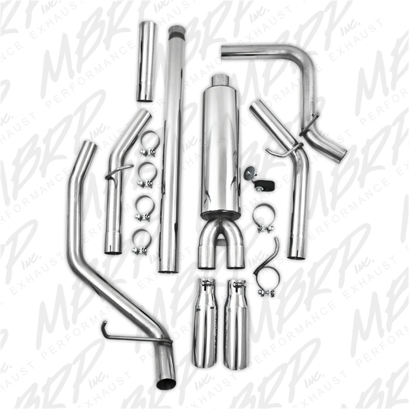 MBRP 14 Chevy/GMC 1500 Silverado/Sierra 4.3L V6/5.3L V8 Dual Split Side T409 3in Cat Back Exhaust - Black Ops Auto Works