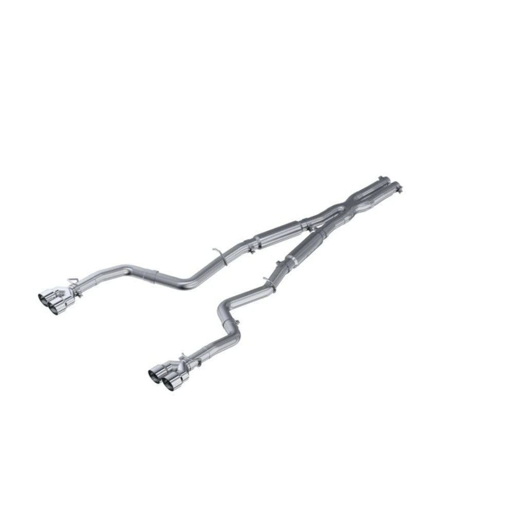 MBRP 15-16 Dodge Challenger RT 5.7L Aluminized Steel 3in Dual Rear Cat-back Quad Tips - Street - MBRP PS7115AL