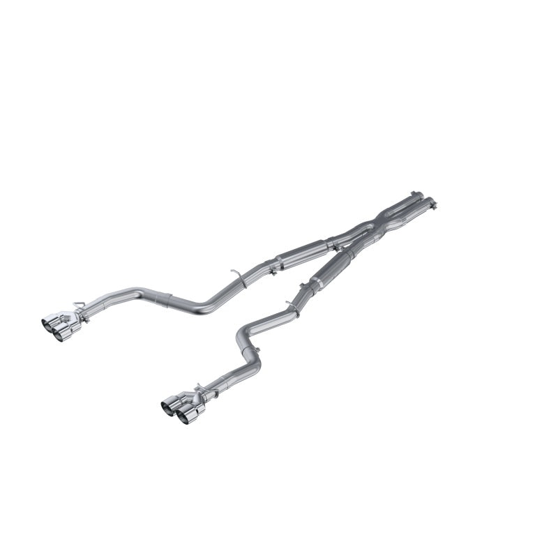 MBRP 15-16 Dodge Challenger RT 5.7L Aluminized Steel 3in Dual Rear Cat-back Quad Tips - Street - Black Ops Auto Works