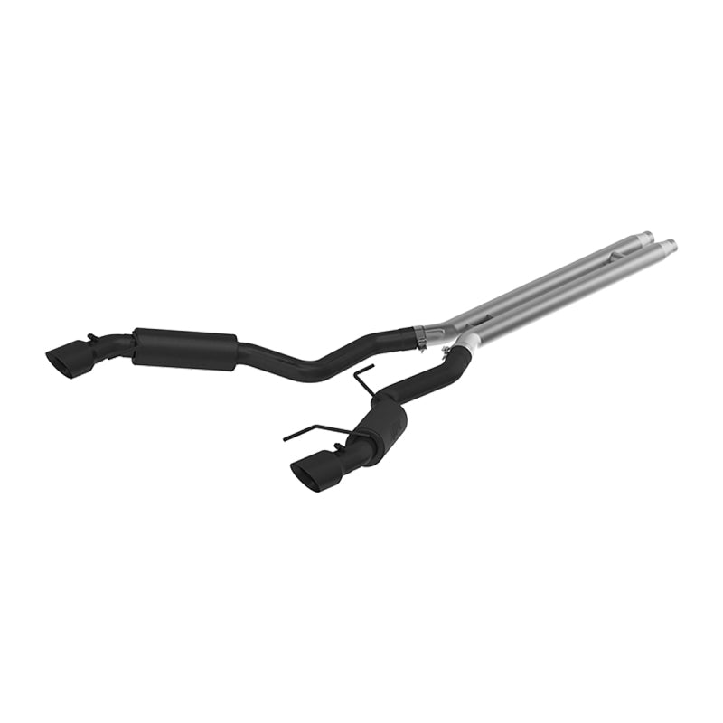 MBRP 15-17 Ford Mustang GT 5.0 3in Cat Back Dual Split Rear Race Version 4.5in Tips - Black Coated - Black Ops Auto Works