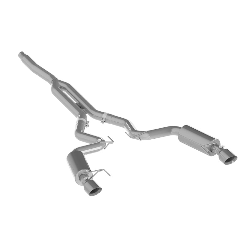 MBRP 15-18 Ford Mustang EcoBoost 2.3L Alum 3in Cat Back Dual Split Rear Exit (Street Version) - Black Ops Auto Works
