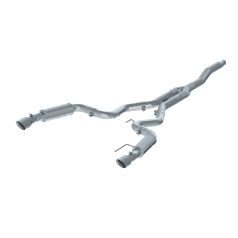 MBRP 15-18 Ford Mustang EcoBoost 2.3L T409 3in Cat Back Dual Split Rear Exit (Race Version) - Black Ops Auto Works