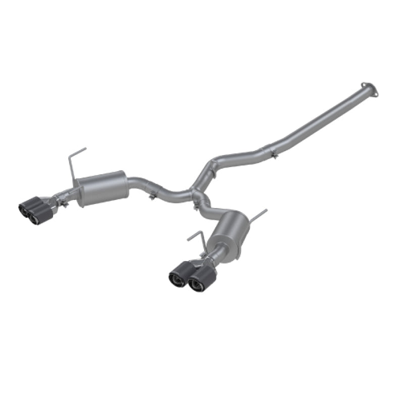 MBRP 15-19 Subaru WRX 2.0L/STI 2.5L 3in Dual Split Rear Exit w/ 3.5in CF Tips - T304 Street Version - Black Ops Auto Works