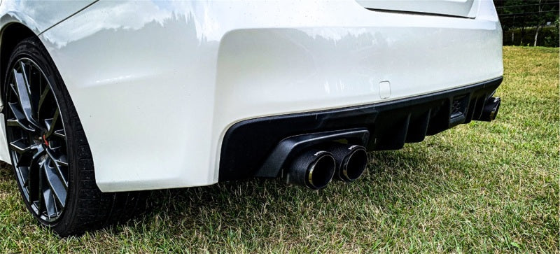 MBRP 15-19 Subaru WRX 2.0L/STI 2.5L 3in Dual Split Rear Exit w/ 3.5in CF Tips - T304 Street Version - Black Ops Auto Works