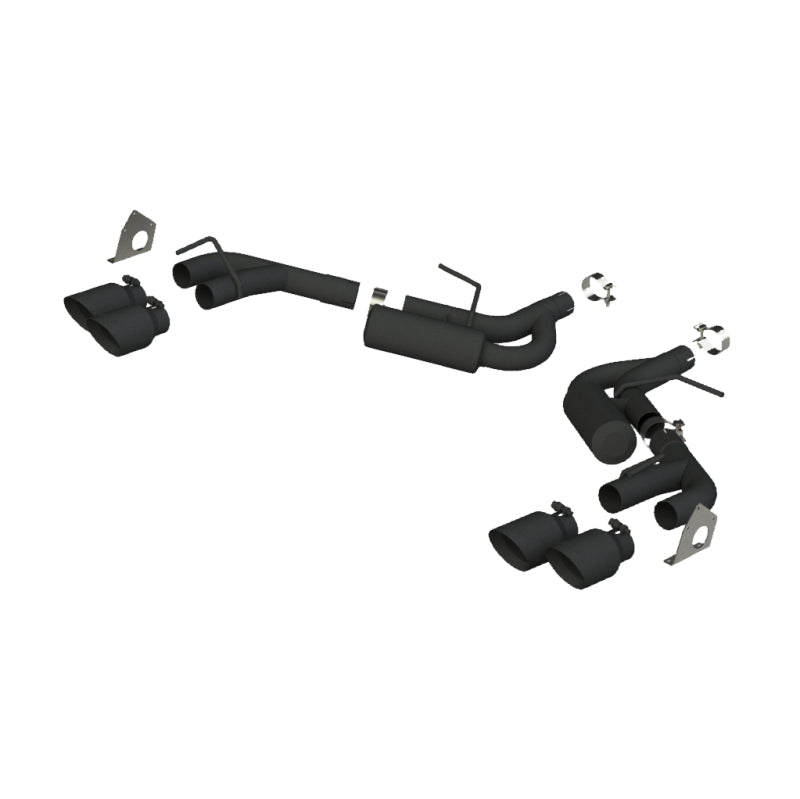 MBRP 16-19 Chevrolet Camaro V6 2.5in BLK NPP Dual Axle Back Exhaust w/ 4in Quad Dual Wall Tips - Black Ops Auto Works