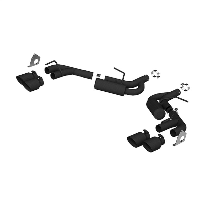 MBRP 16-19 Chevrolet Camaro V6 2.5in BLK NPP Dual Axle Back Exhaust w/ 4in Quad Dual Wall Tips - Black Ops Auto Works