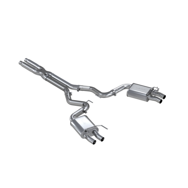 MBRP 16-20 Ford GT350/GT350R Dual Quad Split Rear Outlet 3in Cat Back T304 Exhaust - Black Ops Auto Works