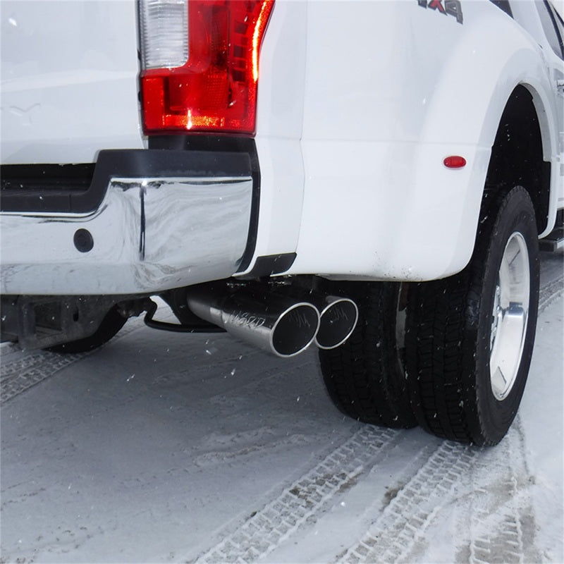 MBRP 17-19 Ford F-250/350/450 6.7L 4in Filter Back Single Side Dual Exit T409 Exhaust System - Black Ops Auto Works