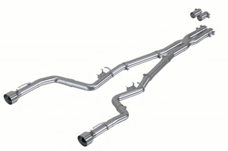 MBRP 17-21 Charger 5.7L/6.2L/6.4L 3in Race Profile Cat-Back w/ Dual Tips Aluminized Steel Exhaust - Black Ops Auto Works
