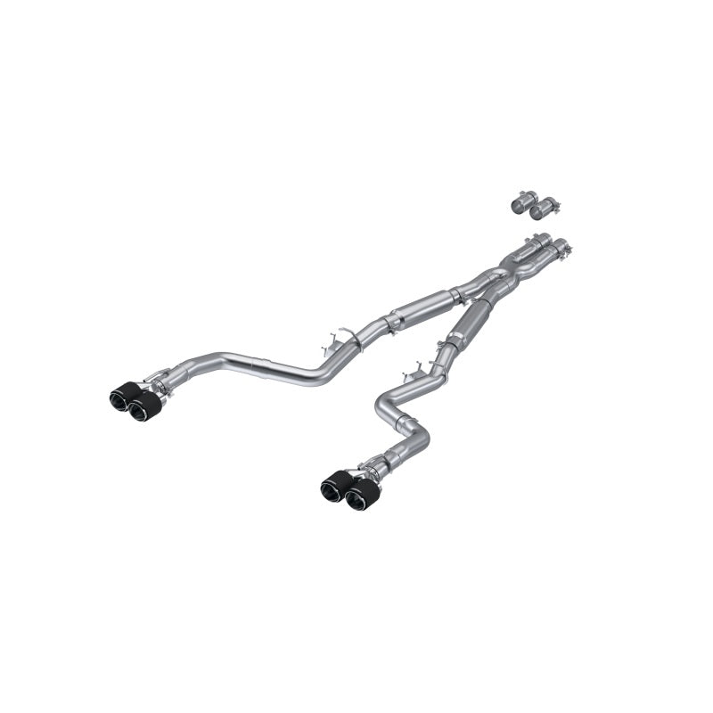 MBRP 17-Up Dodge Challenger 5.7L/6.2L/6.4L Carbon Fiber Quad Tip T304 Catback Exhaust - Black Ops Auto Works