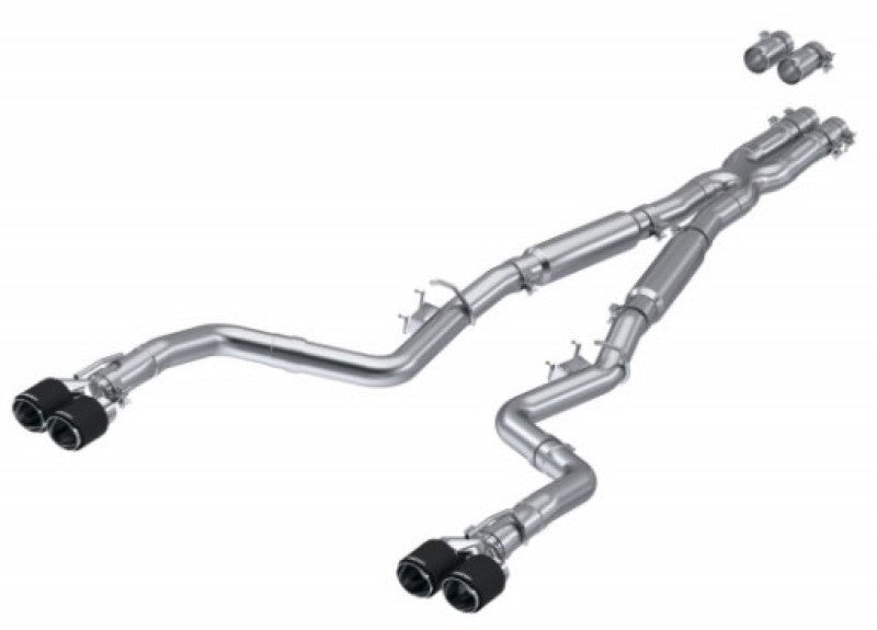 MBRP 17-Up Dodge Challenger 5.7L/6.2L/6.4L Carbon Fiber Quad Tip T304 Catback Exhaust - Black Ops Auto Works