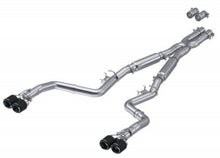 Load image into Gallery viewer, MBRP 17-Up Dodge Challenger 5.7L/6.2L/6.4L Carbon Fiber Quad Tip T304 Catback Exhaust - Black Ops Auto Works