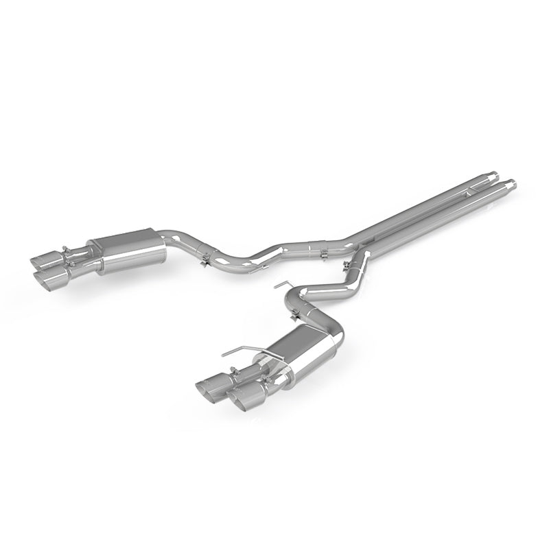 MBRP 18-19 Ford Mustang GT 5.0 3in Dual Split Rear Cat Back w/ Quad 4.0in Dual Wall Tips- T304 - Black Ops Auto Works