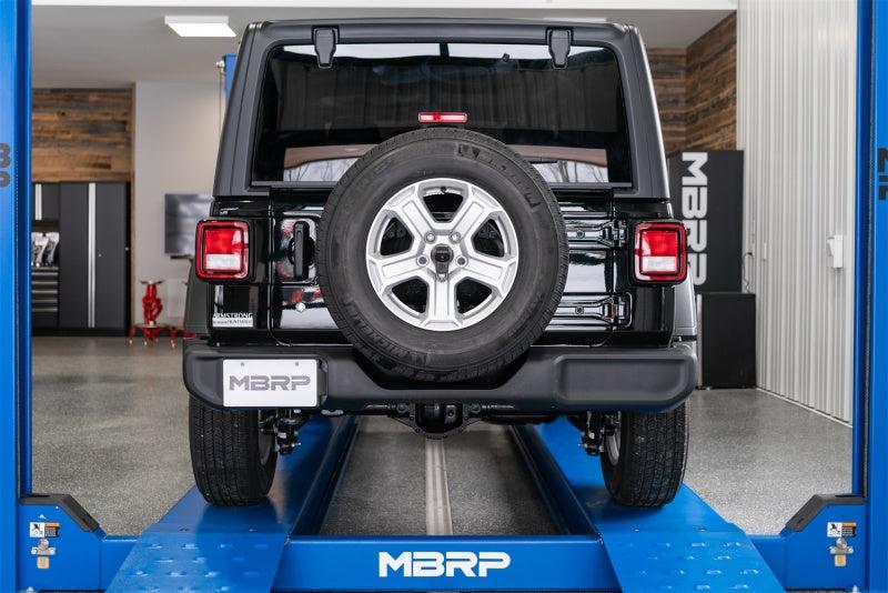 MBRP 18-20 Jeep Wrangler JL 2.5in Single Rear Exit Cat Back Exhaust - T304 - Black Ops Auto Works