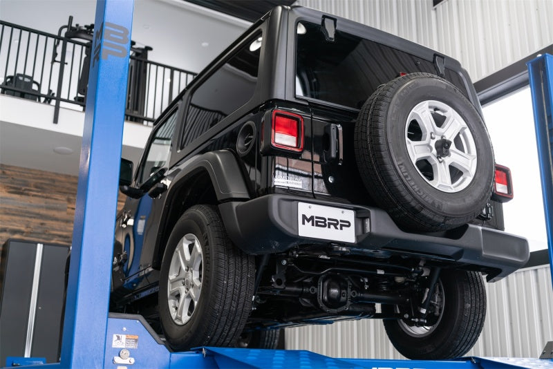 MBRP 18-20 Jeep Wrangler JL 2.5in Single Rear Exit Cat Back Exhaust - T304 - Black Ops Auto Works