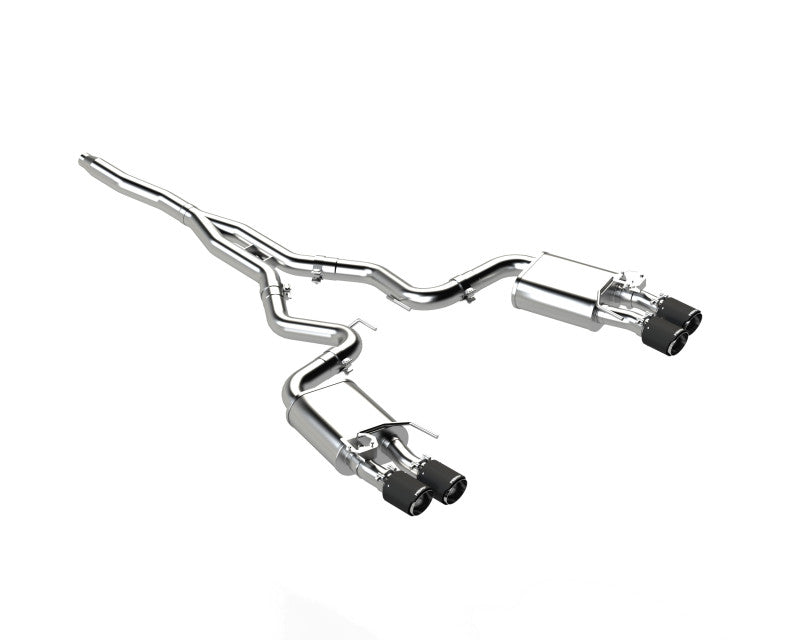 MBRP 18-22 Ford Mustang 2.3L Ecoboost 3in Cat-Back Exhaust w/ Quad Carbon Fiber SS Tips - T304 - Black Ops Auto Works