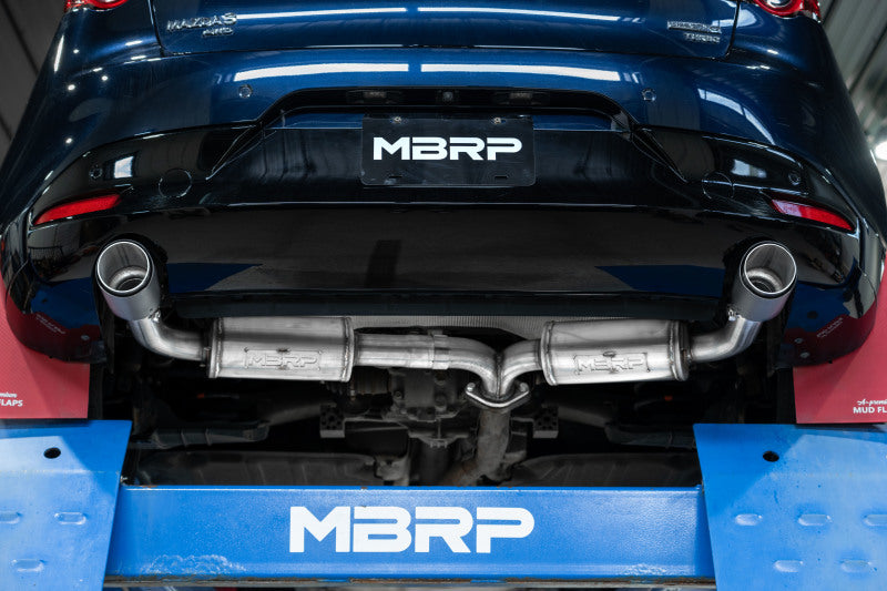 MBRP 19-23 Mazda 3 Hatchback T304SS 2.5in Axle-Back, Dual Rear Exit Street Profile - Black Ops Auto Works