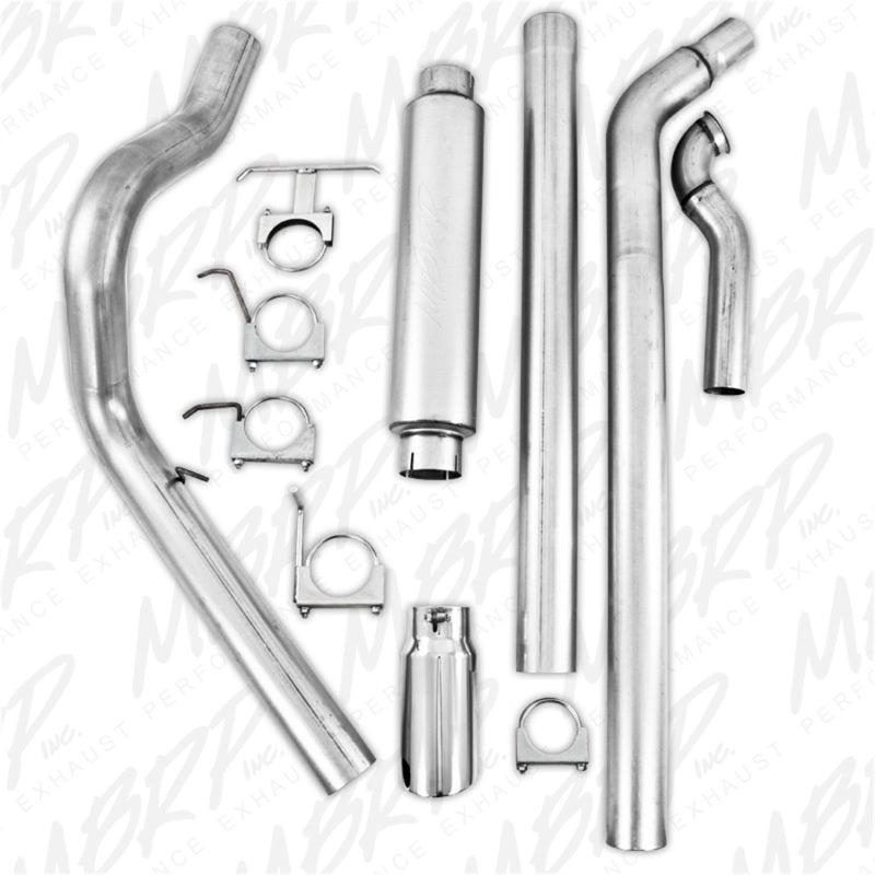 MBRP 1994-1997 Ford F-250/350 7.3L Turbo Back Single Side Off-Road (Aluminized downpipe) - Black Ops Auto Works
