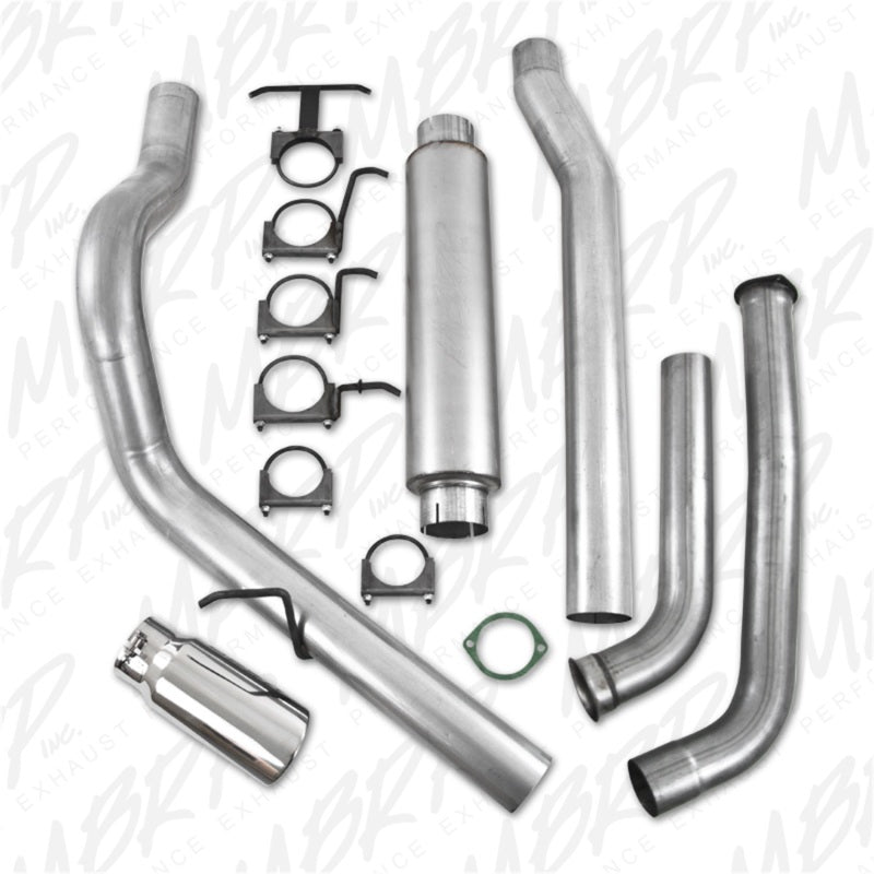 MBRP 2003-2007 Ford F-250/350 6.0L EC/CC Turbo Back Single Side (Stock Cat) - Black Ops Auto Works