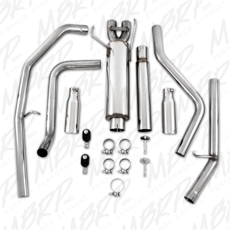 MBRP 2003 Dodge Ram Hemi 1500 5.7L SC/CC-SB Cat Back Dual Split Rear - Black Ops Auto Works