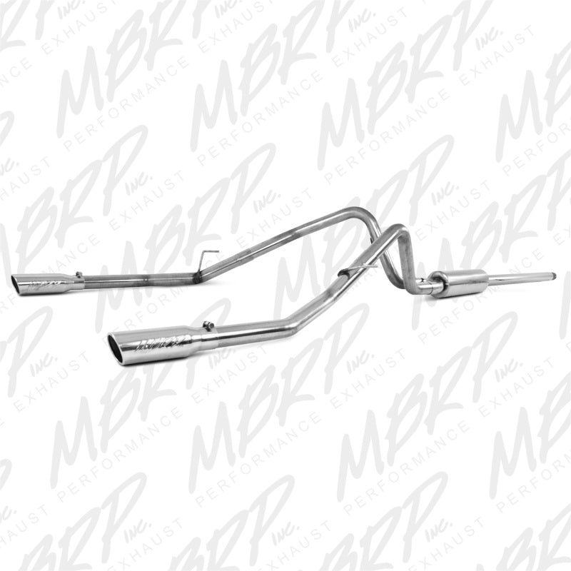MBRP 2004-2008 Ford F150 4.6/5.4L EC/CC-SB Cat Back Dual Split Rear - Black Ops Auto Works