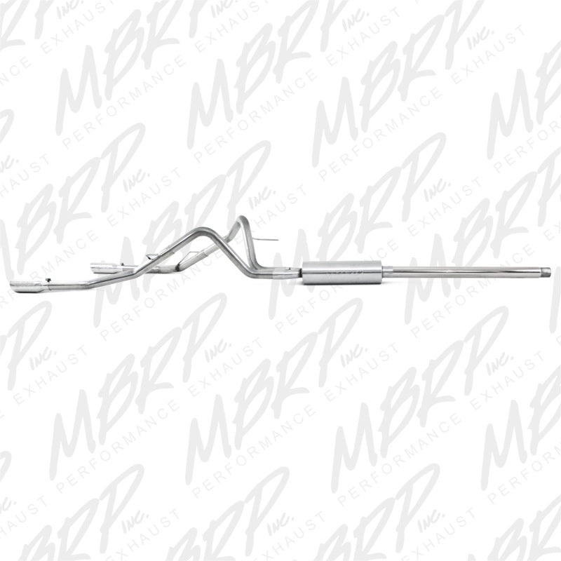 MBRP 2004-2008 Ford F150 4.6/5.4L EC/CC-SB Cat Back Dual Split Rear - Black Ops Auto Works