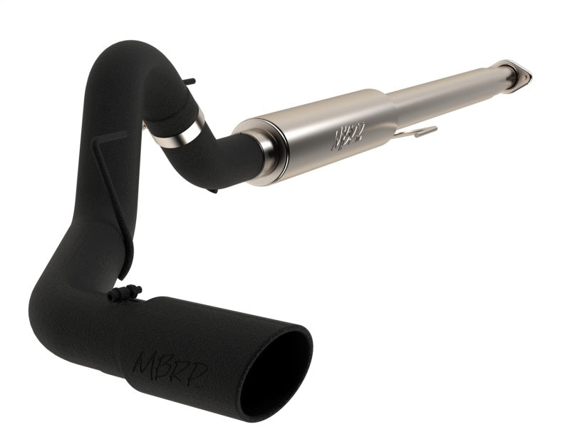 MBRP 2015 Ford F-150 2.7L / 3.5L EcoBoost 4in Cat Back Single Side Black Exhaust System - Black Ops Auto Works