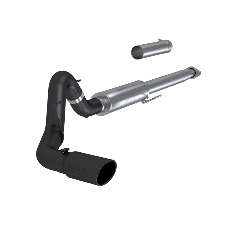 MBRP 2015 Ford F-150 2.7L / 3.5L EcoBoost 4in Cat Back Single Side Black Exhaust System - Black Ops Auto Works