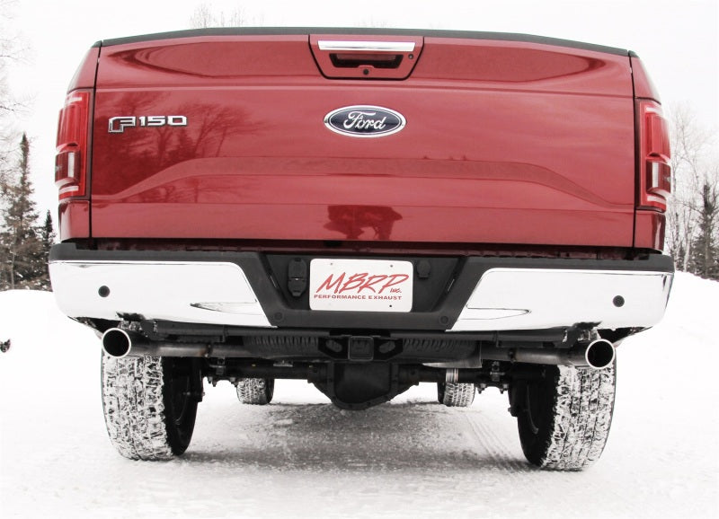 MBRP 2015 Ford F-150 5.0L 3in Cat Back Dual Split Rear Exit T409 Exhaust System - Black Ops Auto Works