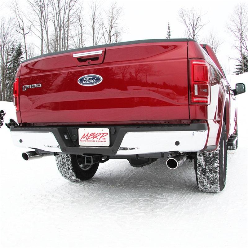 MBRP 2015 Ford F-150 5.0L 3in Cat Back Dual Split Rear Exit T409 Exhaust System - Black Ops Auto Works