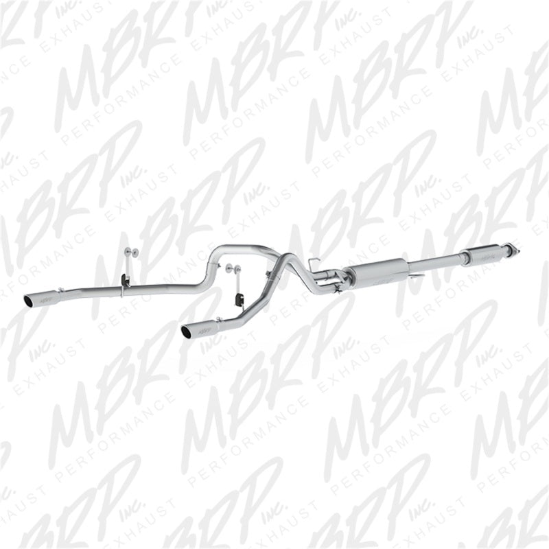 MBRP 2015 Ford F-150 5.0L 3in Cat Back Dual Split Rear Exit T409 Exhaust System - Black Ops Auto Works