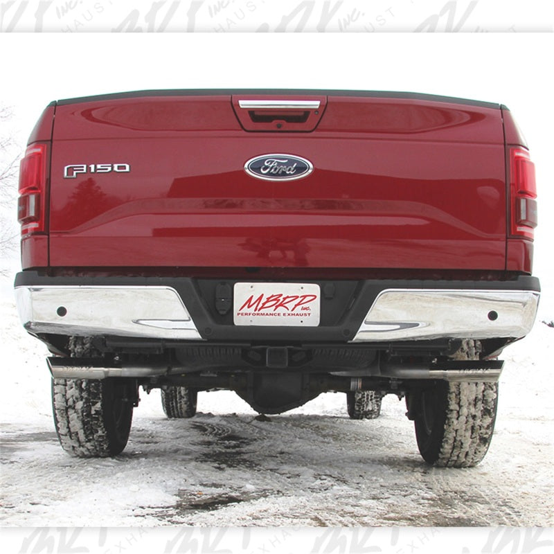 MBRP 2015 Ford F-150 5.0L 3in Cat Back Dual Split Side Exit AL Exhaust System - Black Ops Auto Works