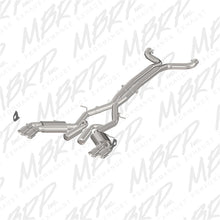 Load image into Gallery viewer, MBRP 2016+ Chevy Camaro SS 6.2L 3in Dual Cat-Back Quad Tip Exhaust Street Version w/ SS T409 Tips - Black Ops Auto Works