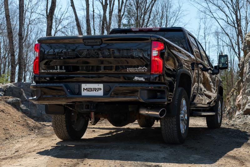 MBRP 2020+ GMC/Chevy 2500/3500 6.6L Duramax 4in Mand Bent Tubing Pro-Ser Cat Back Single Side - 304 - Black Ops Auto Works